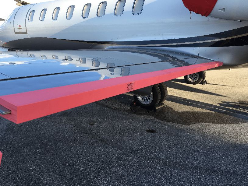Trisoft B-300 protecting the trailing edge of the Learjet 45.