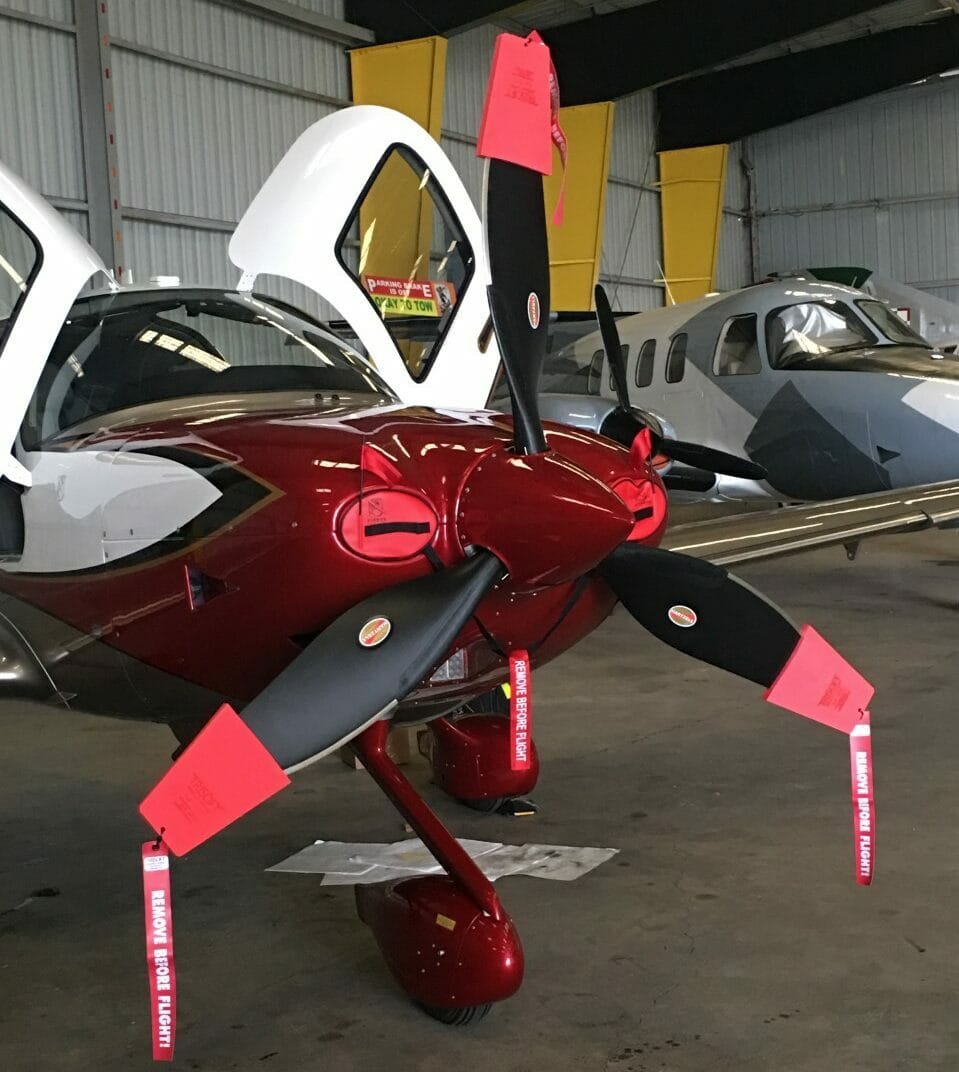 LA-300 Prop Tip covers on the Cirrus SR22